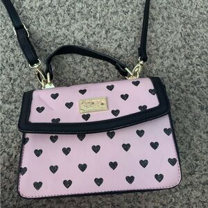 Pink Heart Patterned Women's Bag